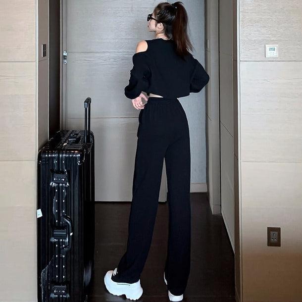 オフショルトレーナー＆パンツセット 5132-画像10-韓国ファッション通販POPREA［ポップリア］