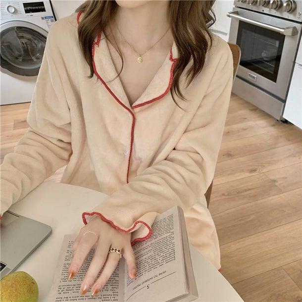 ふわふわベロアパジャマ 4961-画像10-韓国ファッション通販POPREA［ポップリア］