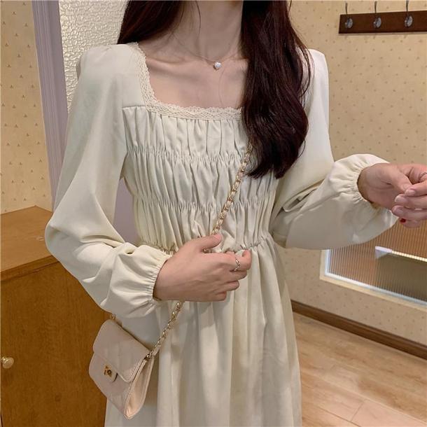 スクエアネックフランスワンピース 4876-画像10-韓国ファッション通販POPREA［ポップリア］