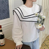 セーラーネックカラーブラウス 4993-画像10-韓国ファッション通販POPREA［ポップリア］