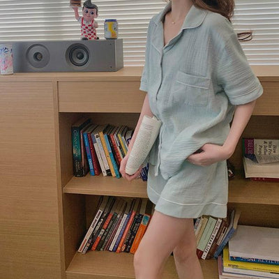 コットンリネンサマーパジャマ 5170-画像10-韓国ファッション通販POPREA［ポップリア］