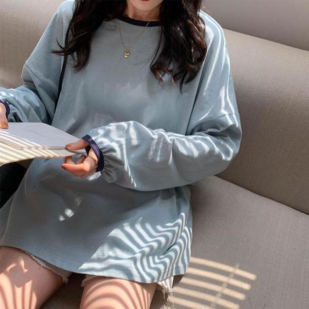 モノトーンカラー長袖トップス 4697-画像10-韓国ファッション通販POPREA［ポップリア］