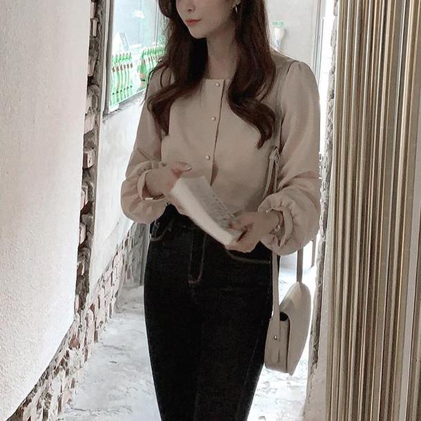 ベーシックスクエアネックトップス 4703-画像10-韓国ファッション通販POPREA［ポップリア］