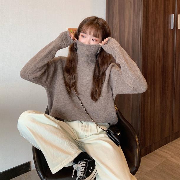 タートルネックルーズセーターニット 4873-画像10-韓国ファッション通販POPREA［ポップリア］