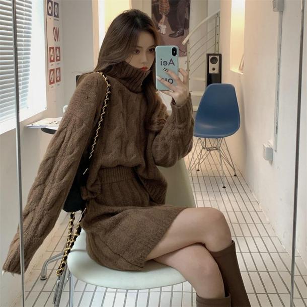 マシュマロケーブルニットセットアップ 4915-画像10-韓国ファッション通販POPREA［ポップリア］