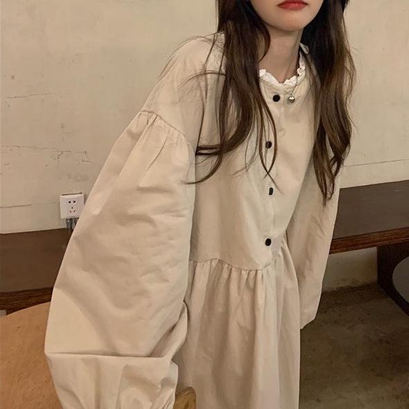 Aラインフリルワンピース 5086-画像10-韓国ファッション通販POPREA［ポップリア］