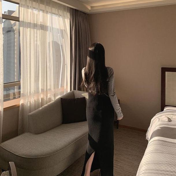 ニットキャミソールロングワンピース 4735-画像10-韓国ファッション通販POPREA［ポップリア］