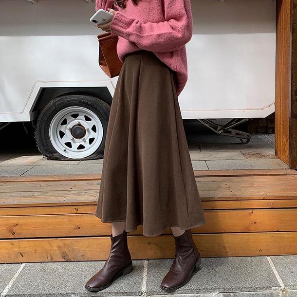 ハイウエストフレアスカート 4888-画像10-韓国ファッション通販POPREA［ポップリア］