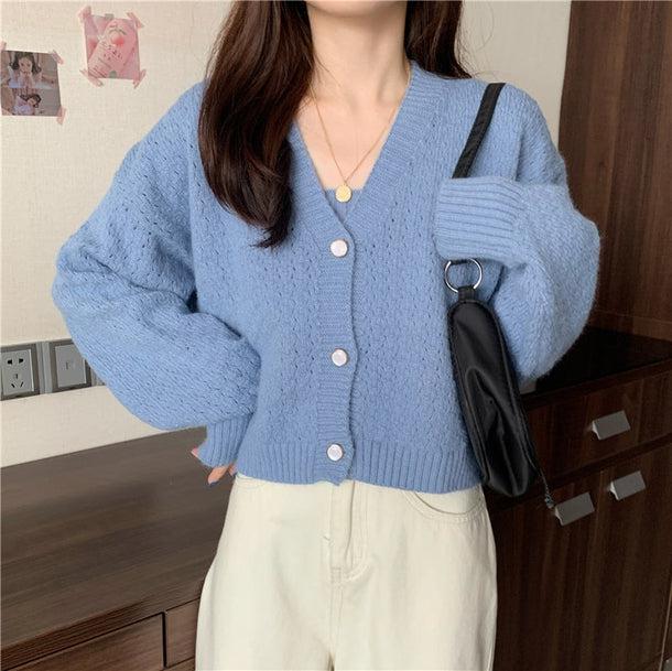 ゆるかわニットカーディガン＆キャミソール 5073-画像10-韓国ファッション通販POPREA［ポップリア］