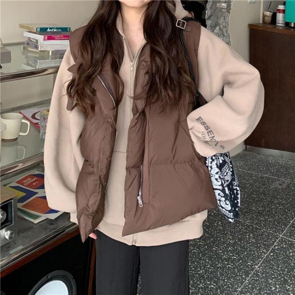 ハイネックベルトポイントダウンベスト 4907-画像10-韓国ファッション通販POPREA［ポップリア］