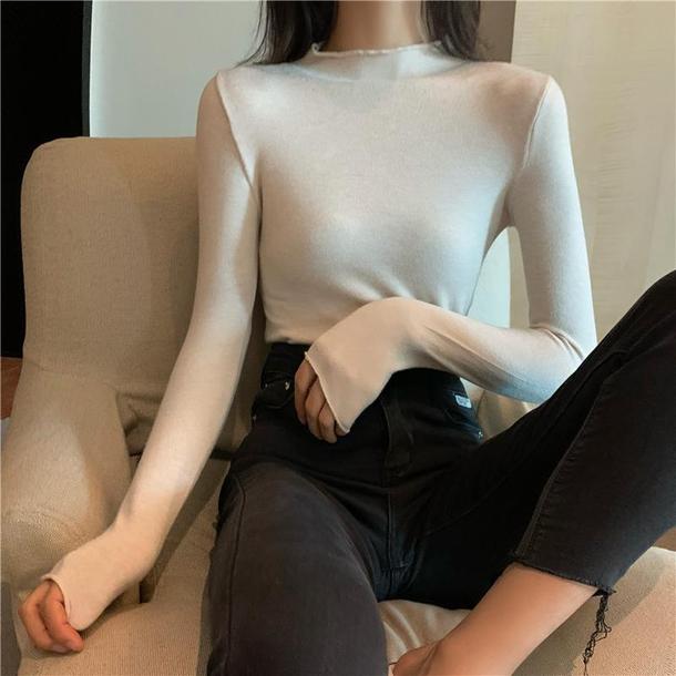 ベーシックハイネックカラートップス 4872-画像10-韓国ファッション通販POPREA［ポップリア］