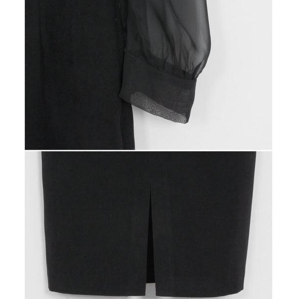 パフスリハイウエストドレスワンピ 5031-画像10-韓国ファッション通販POPREA［ポップリア］