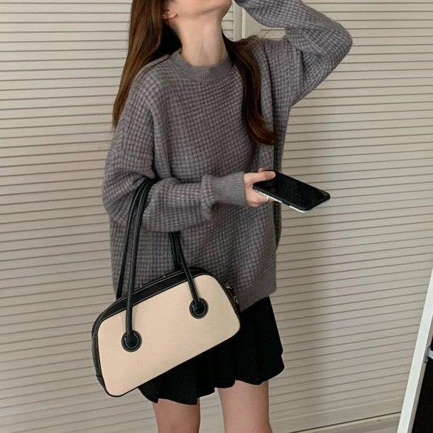 ワッフルベーシックプルオーバー 4958-画像11-韓国ファッション通販POPREA［ポップリア］