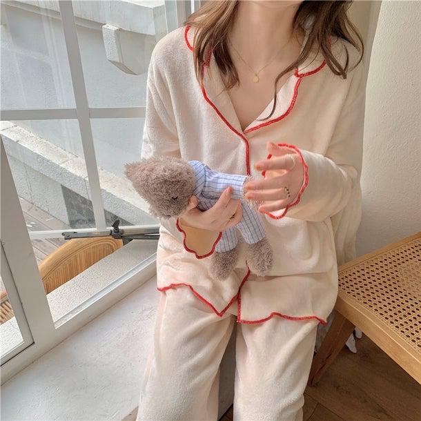 ふわふわベロアパジャマ 4961-画像11-韓国ファッション通販POPREA［ポップリア］