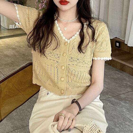 サマーニットキャンディーカラーカーディガン 5262-画像11-韓国ファッション通販POPREA［ポップリア］