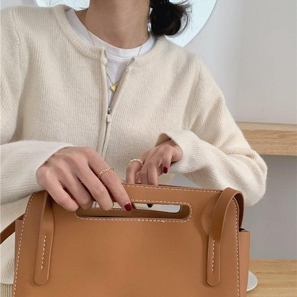 ラウンドネックジッパーカーディガン 4968-画像11-韓国ファッション通販POPREA［ポップリア］