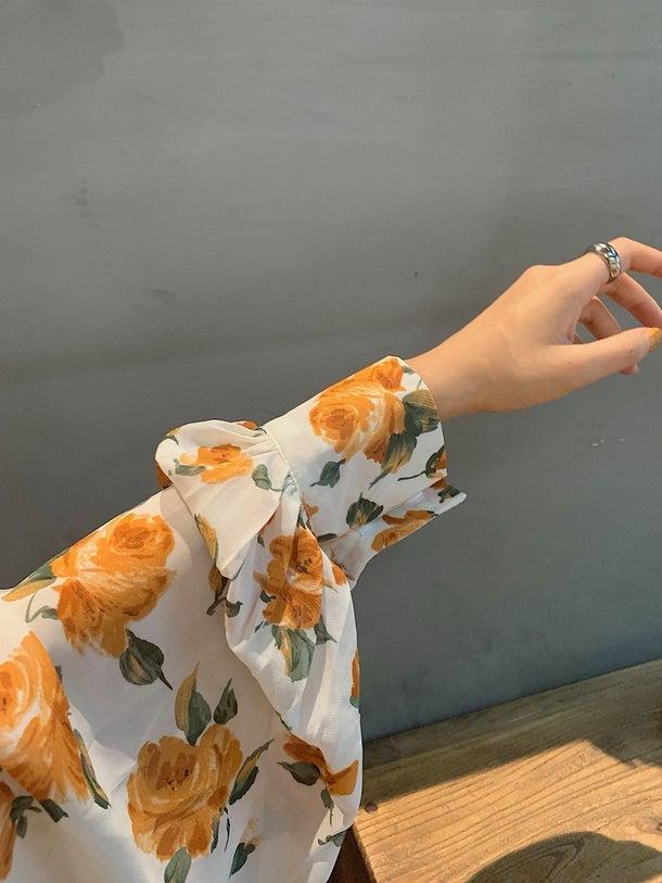 フラワータイリボンブラウス 4991-画像11-韓国ファッション通販POPREA［ポップリア］