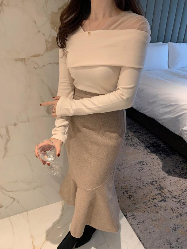 ドレッシーシアーブラウス 5049-画像11-韓国ファッション通販POPREA［ポップリア］