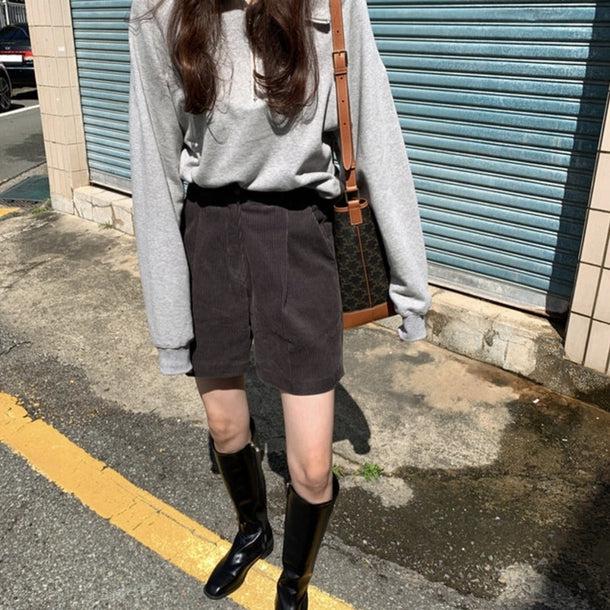 コーデュロイハーフパンツ 5019-画像11-韓国ファッション通販POPREA［ポップリア］