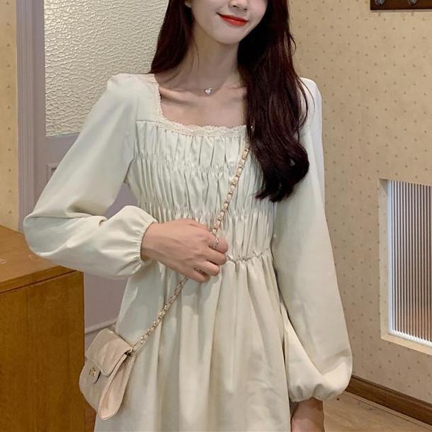 スクエアネックフランスワンピース 4876-画像11-韓国ファッション通販POPREA［ポップリア］