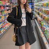 チェック袖ブラックロングジャケット 4729-画像11-韓国ファッション通販POPREA［ポップリア］