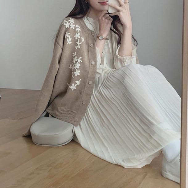 ギャザーシフォンワンピース 5107-画像11-韓国ファッション通販POPREA［ポップリア］