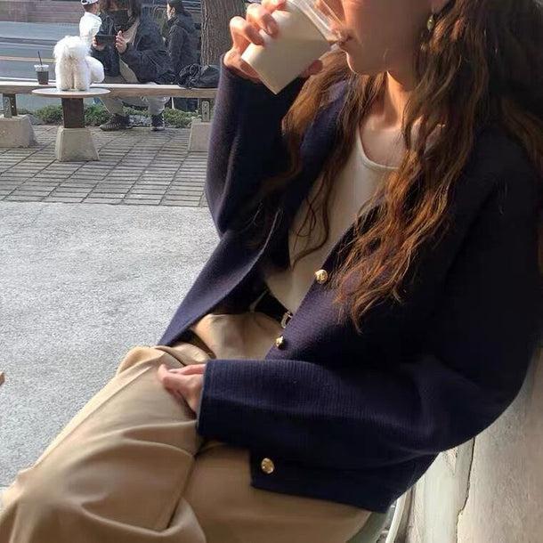 ゴールドボタンオープンカラージャケット 5106-画像11-韓国ファッション通販POPREA［ポップリア］