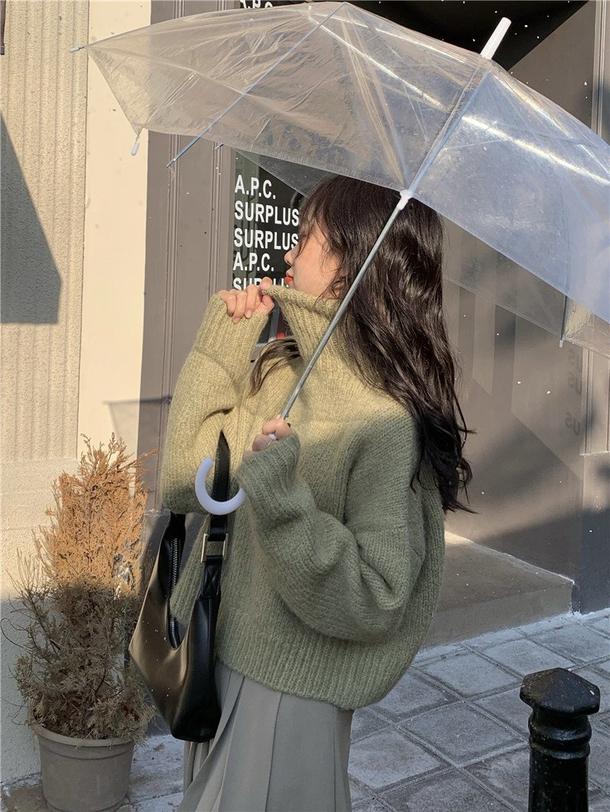 ベーシックタートルネックショートニット 4871-画像11-韓国ファッション通販POPREA［ポップリア］