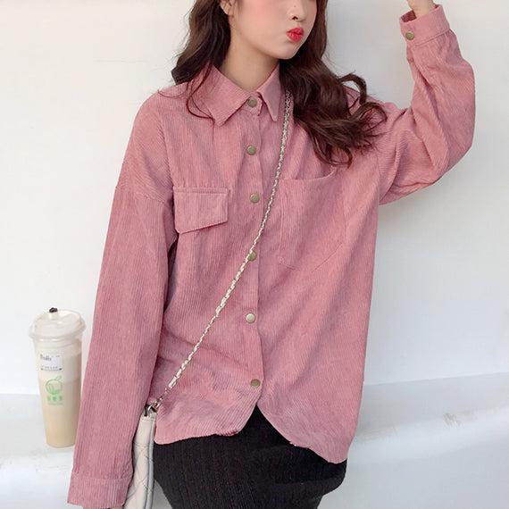 コーディロイスナップボタンジャケット 5231-画像11-韓国ファッション通販POPREA［ポップリア］