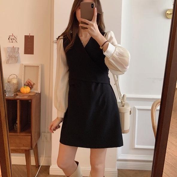 バックリボンドッキングワンピ 5160-画像11-韓国ファッション通販POPREA［ポップリア］