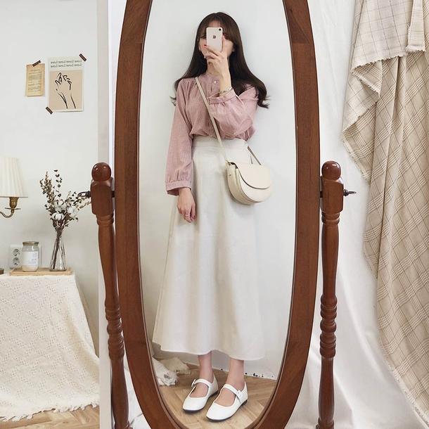 チェック柄ロングスリーブシャツ 4743-画像12-韓国ファッション通販POPREA［ポップリア］