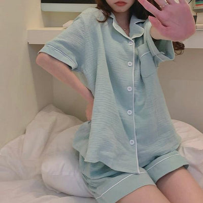 コットンリネンサマーパジャマ 5170-画像12-韓国ファッション通販POPREA［ポップリア］