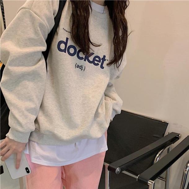 シンプルロゴルーズトレーナー 4854-画像12-韓国ファッション通販POPREA［ポップリア］