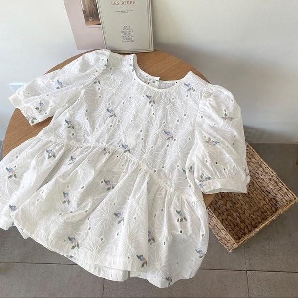 フラワー刺繍パフスリーブブラウス 5203-画像12-韓国ファッション通販POPREA［ポップリア］