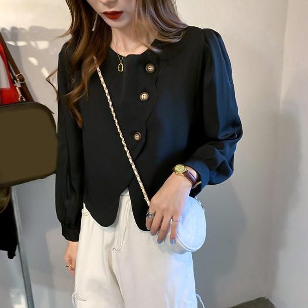 ロングスリーブショートブラウス 5089-画像12-韓国ファッション通販POPREA［ポップリア］