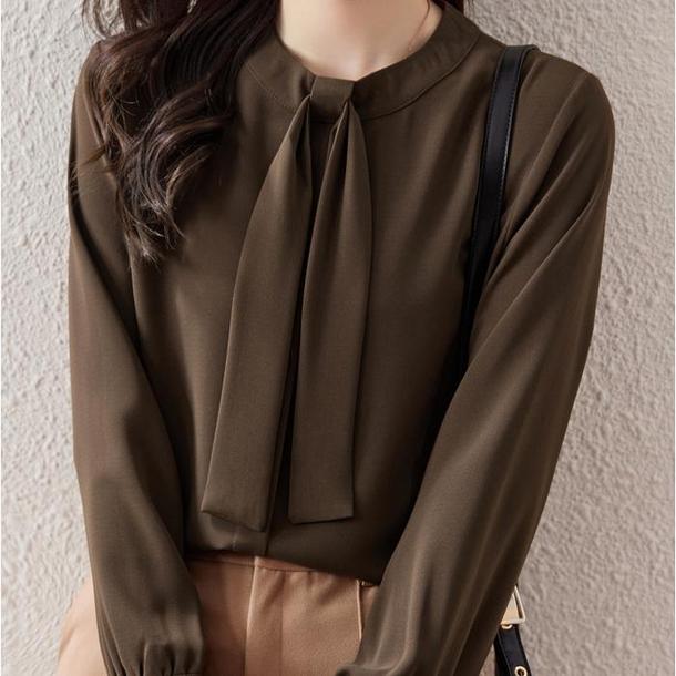 リボンタイソフトタッチブラウス 4881-画像12-韓国ファッション通販POPREA［ポップリア］