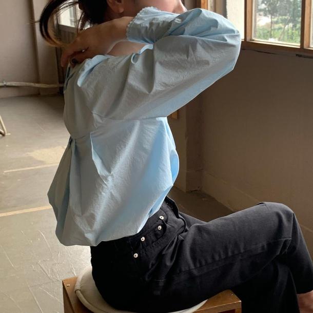 バックプリーツ丸襟ブラウス 4750-画像12-韓国ファッション通販POPREA［ポップリア］