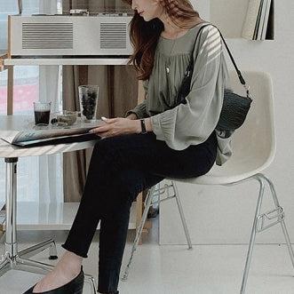 ルーズドレープシフォンブラウス 5172-画像12-韓国ファッション通販POPREA［ポップリア］