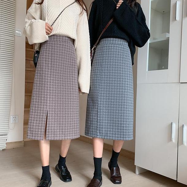 ハイウエストスリットチェックスカート 4699-画像12-韓国ファッション通販POPREA［ポップリア］