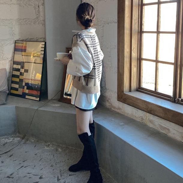 チェックニットベスト 5043-画像12-韓国ファッション通販POPREA［ポップリア］