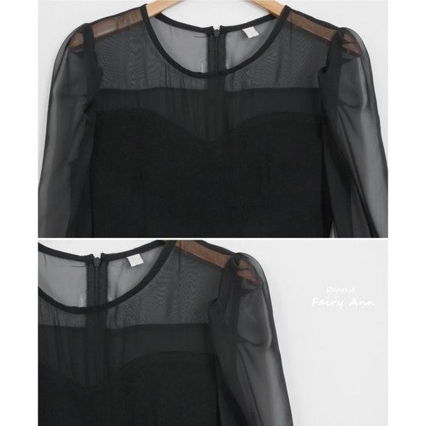 パフスリハイウエストドレスワンピ 5031-画像12-韓国ファッション通販POPREA［ポップリア］