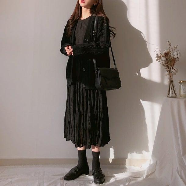 プリーツティアードシフォンワンピ 4995-画像12-韓国ファッション通販POPREA［ポップリア］