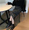 レトロチェックハイウエストミディスカート 4706-画像12-韓国ファッション通販POPREA［ポップリア］