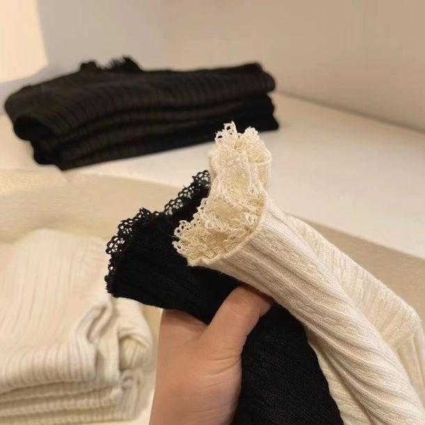 レースハイネック袖リブニット 4970-画像12-韓国ファッション通販POPREA［ポップリア］