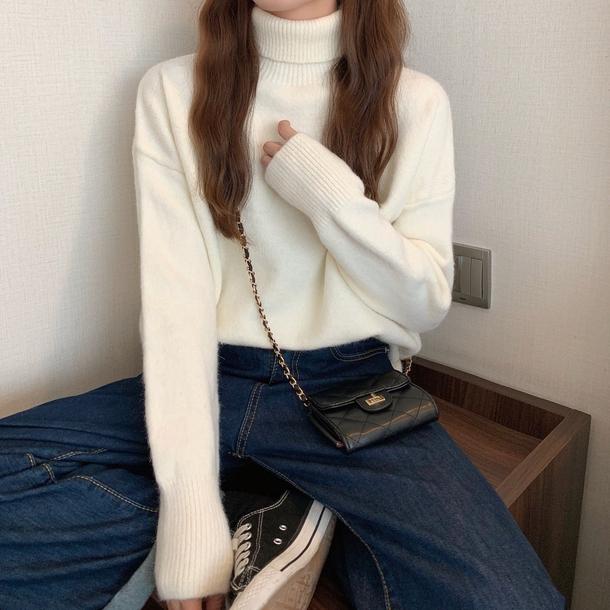 タートルネックルーズセーターニット 4873-画像12-韓国ファッション通販POPREA［ポップリア］