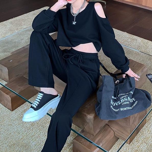 オフショルトレーナー＆パンツセット 5132-画像12-韓国ファッション通販POPREA［ポップリア］