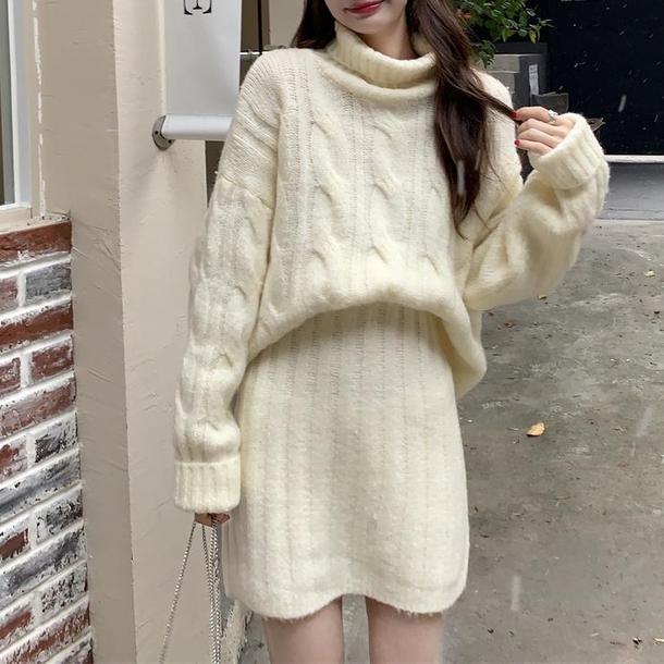 マシュマロケーブルニットセットアップ 4915-画像12-韓国ファッション通販POPREA［ポップリア］