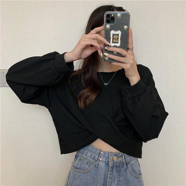 クロップドデザインスウェット 5118-画像13-韓国ファッション通販POPREA［ポップリア］