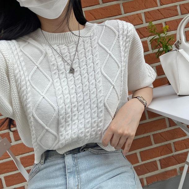 パフスリケーブルサマーニット 5227-画像13-韓国ファッション通販POPREA［ポップリア］