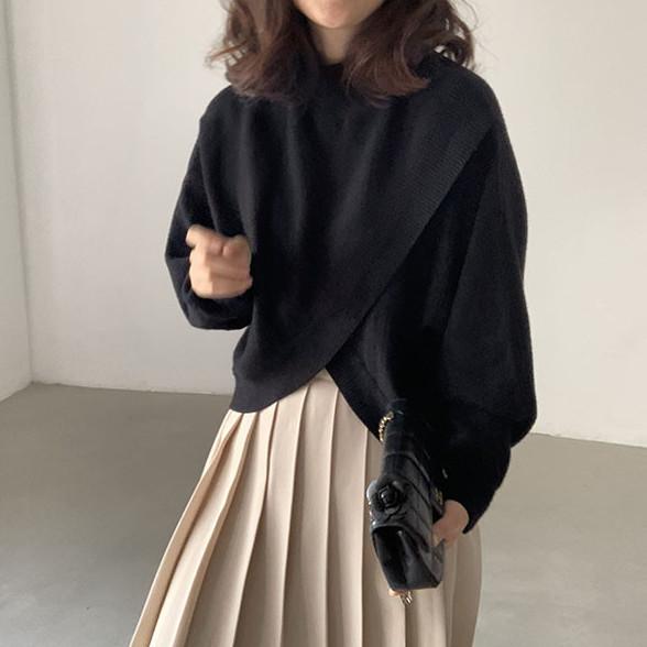 ハイネックフロントクロスニット 4856-画像13-韓国ファッション通販POPREA［ポップリア］